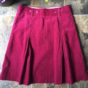 Laura Ashley Pleated Corduroy Skirt-8
